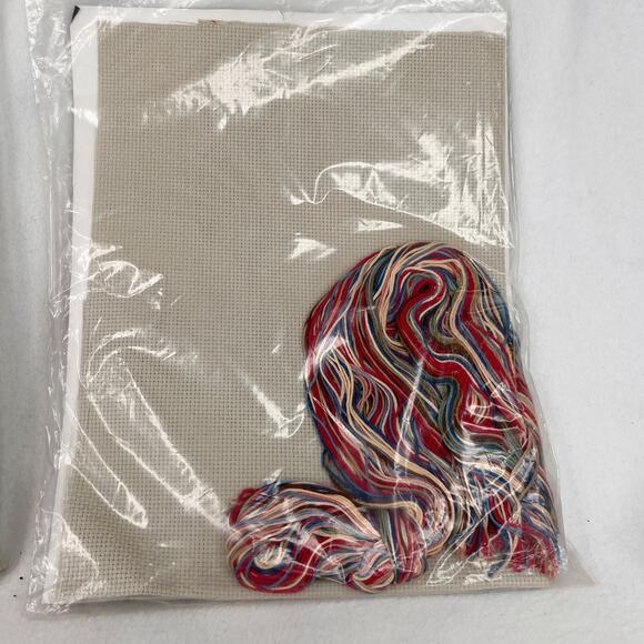 Vintage Lot 3 Janlynn Counted Cross Stitch Kits Wedding Bears Heart - Picture 7 of 11